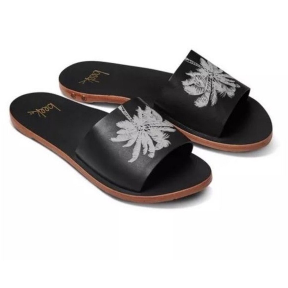 NIB Beek Mockingbird Palm Flat Slide Sandals